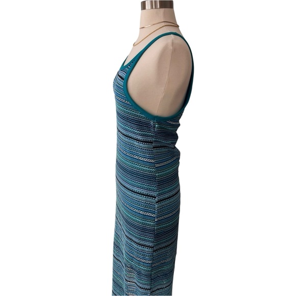 Vintage Y2K No Boundaries blue stripe knit maxi tank dress Junior's M - Picture 4 of 15